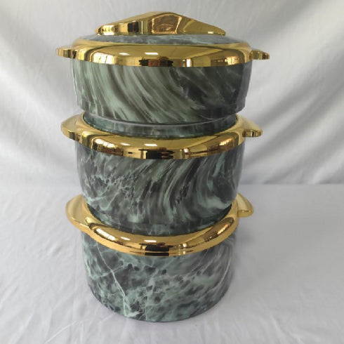 Double Wall Food Warmer Casserole Set of 3 Pieces.